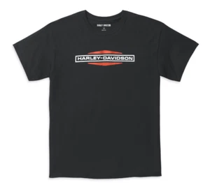 Harley Davidson Men's Stacked Logo Tee Black 99125-22VM - Picture 1 of 1