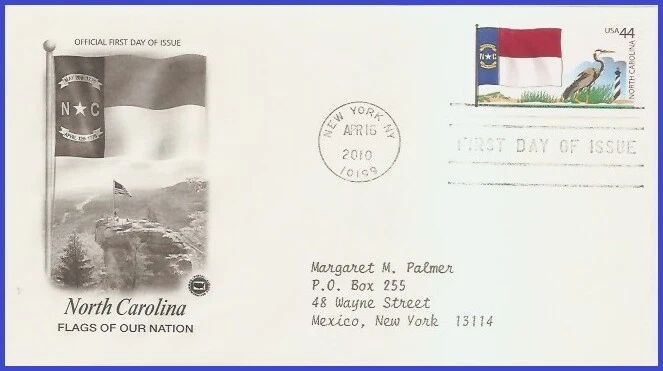 USA4 #4311 ADDR PCS ARTCRAFT FDC bandera de Carolina del Norte Foto 1 de 1
