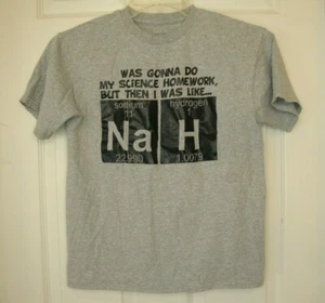 Funny Chemistry T-Shirt Science Homework Youth L Sodium Na H Hydrogen Route 66 - Picture 1 of 4
