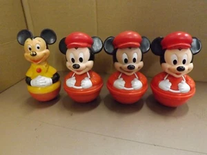 Lote de 4 Disney Weeble Wobble Baby Mickey Roly Poly Juguete 4" - Imagen 1 de 11