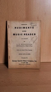 Rudiments And Music Reader 1963 Edition Stamps Quartet Cornelius Signed John - Picture 1 of 5