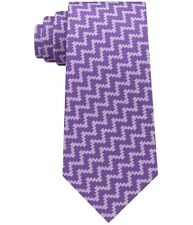 Sean John 100 Silk Angular Herringbone Purple Neck Tie
