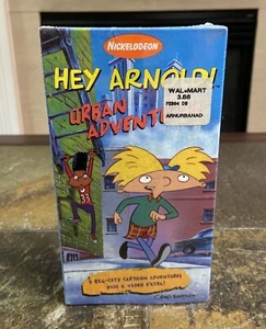 Hey Arnold - Urban Adventures (VHS, 1997) Nickelodeon 5 Episode Tape Orange New - Foto 1 di 6