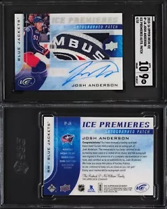 2015 Upper Deck Ice Premieren Josh Anderson RC ROOKIE PATCH AUTO/10 SGC 9 NEUWERTIG - Bild 1 von 1