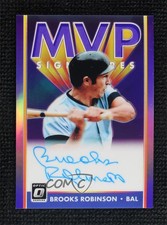 2019 Donruss Optic MVP Signatures Purple Prizm /10 Brooks Robinson Auto HOF