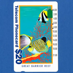 Telecom Australia Used $20 Phone Card Great Barrier Reef - Picture 1 of 2