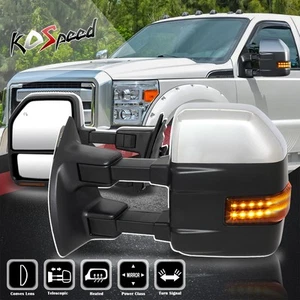 Powered+Heated+LED Turn Signal Tow Mirrors for 08-16 Ford F250-F550 Super Duty - Picture 1 of 7