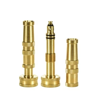 2 Pack Adjustable Twist Hose Nozzle, 4" Heavy-Duty Brass Hose Nozzle, Garden ... - Picture 1 of 6