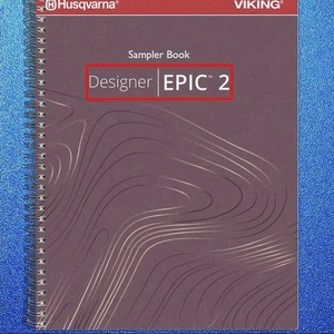 HUSQVARNA DESIGNER EPIC 2 SAMPLER BOOK MANUAL - WIRE SECURED - PROTECTIVE JACKET - Picture 1 of 5