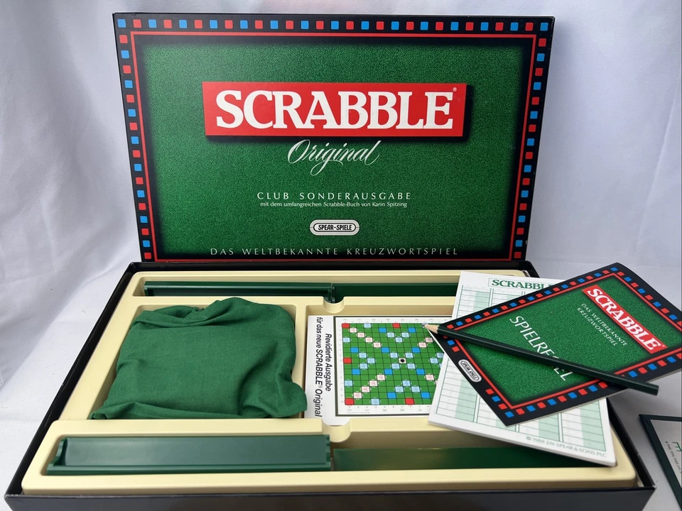 Scrabble Original Club Sonderausgabe mit Scrabble Buch,1995 Spear Kreuzwortspiel - Bild 1 von 4