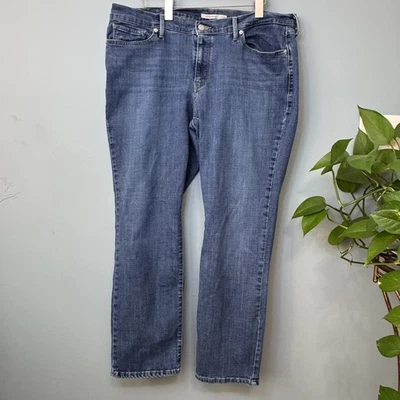 Levi’s Strauss Classic Straight Leg Mid Rise Jeans. Stretch Women’s 18W (38x28) - Image 1 of 4