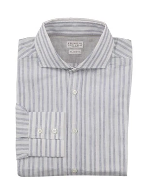 Camisa Brunello Cucinelli Azul Claro - Delgada - XXL US/XXL EU- (BC27235) Foto 1 de 4