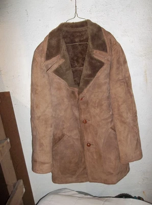 vintage Shearling Rafel men coat sz 44 - Image 1 of 4