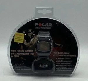 Polar FT40 Men's Heart Rate Monitor Watch, Black - Picture 1 of 3