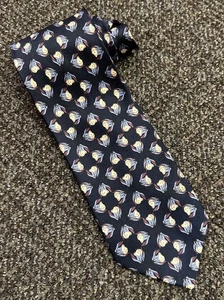 Disney Krawatte All Over Eeyore Print Muster blau Winnie Puuh Vintage - Bild 1 von 5