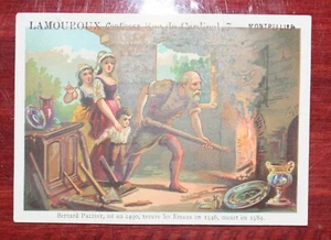 Carte publicitaire Lamouroux Confiseur  Montpellier Bernard Palissy trouve Emaux - Picture 1 of 2