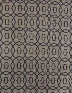 Handmade Grau/Dunkelgrau Marokkanische Wolle Fläche Teppich 9x12 Oushak Teppich - Picture 1 of 12