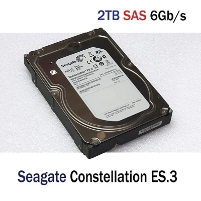 2TB SEAGATE CONSTELLATION ES.3 SERVER HDD 3.5" 8.9cm SAS 6Gb/s ST2000NM0023 D3 - Bild 1 von 3