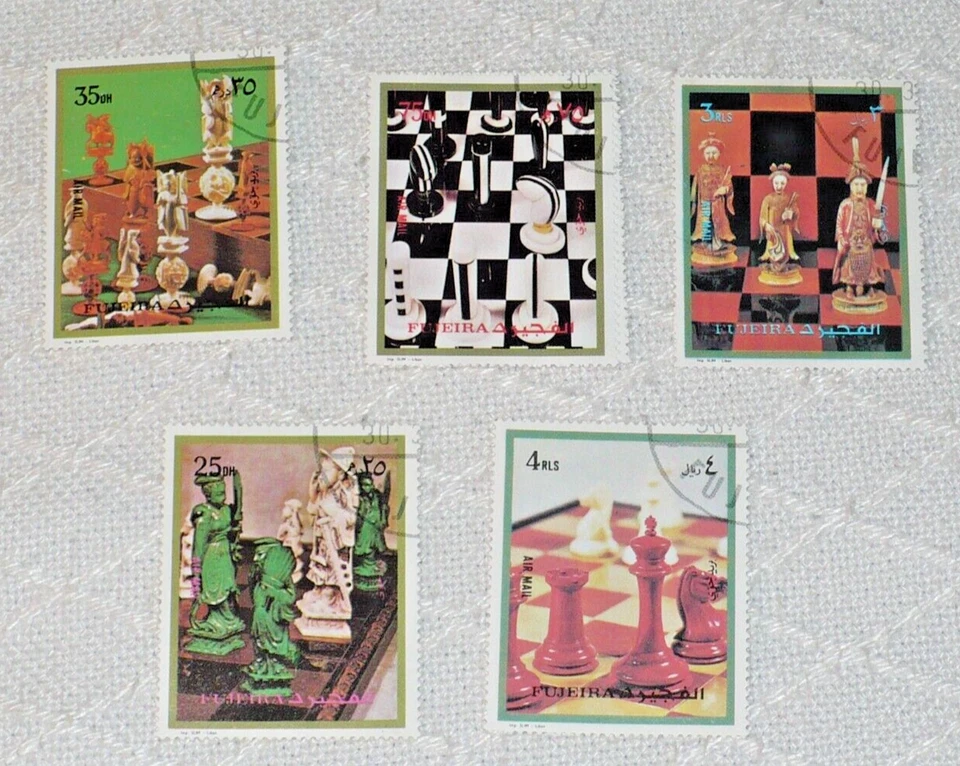 Estampillas de Fujeira, ajedrez, Scott 1410-1415, MNHOG Foto 1 de 1