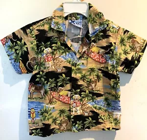 RJC Toddle Boy Sweet Summer Tropical Scenery Hawaiian Shirt Size 2 T - Picture 1 of 6