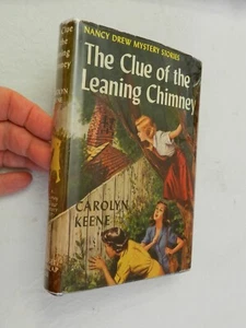 1949 The Clue of the Leaning Chimney, Carolyn Keene, NANCY DREW HBw/dj 1st/Early - Picture 1 of 10