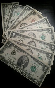 ✯LOT of 5 MIXED Lightly Circulated $2 Bill 1976-2017 RARE Two Dollar Note Fancy✯ - Picture 1 of 9