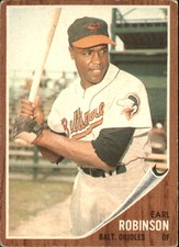 1962 Topps Baltimore Orioles Baseball Card #272 Earl Robinson - VG