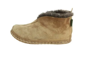 LL Bean Women's Dark Brown Suede Wicked Good Shearling Lined Slipper Boots 9 M - Picture 1 of 11