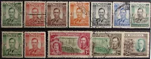 1937-50 SOUTHERN RHODESIA #42-73: F/VF MH/Used 'KGVI' - lot of 12 all-different - Picture 1 of 2