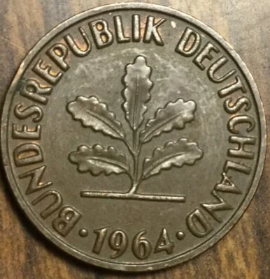 1964 GERMANY 2 PFENNIG COIN - Image 1 of 2