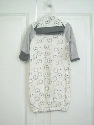 NUEVO CON ETIQUETAS 0-6 MESES. JUEGO DE VESTIDO DE LEÓN Y SOMBRERO A JUEGO L/S BEBÉ NIÑO Foto 1 de 4