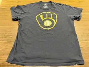Milwaukee Brewers Men’s Blue MLB Baseball T-Shirt - ‘47 Brand - 2XL - Picture 1 of 3