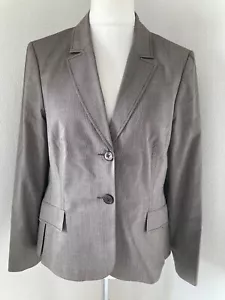 COMMA, giacca tuta blazer taglia 44 grigio-marrone a righe business - Foto 1 di 9