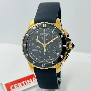 Certina DS First Damenchronograph Stahl Saphirkristall schwarz 35 mm Uhr - Bild 1 von 8