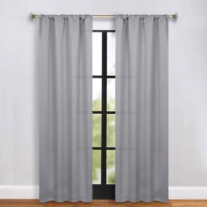 Solid Classic Wide Rod Pocket Room Darkening Blackout Curtains Set of 2 - Picture 1 of 317