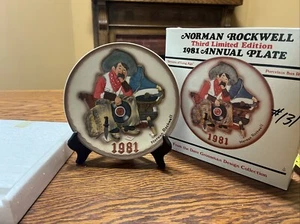Assiette vintage Norman Rockwell troisième édition limitée 1981 annuelle, rêves il y a longtemps - Photo 1/8