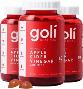 Goli Apple Cider Vinegar Gummy Vitamins - 60 Count (3 Pack)