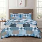 4 Piece Bedding Set Rich Cotton Duvet Quilt Cover with Fitted Sheet & Pillowcase
