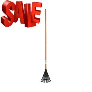 Expert Gardener 8-inch Wood & Poly Shrub Leaf Rake - Picture 1 of 4