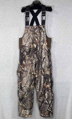 ProHunter Gear By Rocky Bibs Mens XLarge Camo RealTree Hardwoods Thinsulate - Image 1 of 4