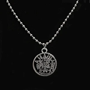 Pendant TETRAGRAMMATON 2.0 CM + handle. With CHAIN 60 CM stainless steel and Bag - Picture 1 of 4