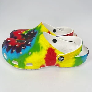 Crocs Clásico Tye Dye Gráfico Hombres 8/Mujeres 10 zuecos sin cordones Zapatos - Imagen 1 de 11