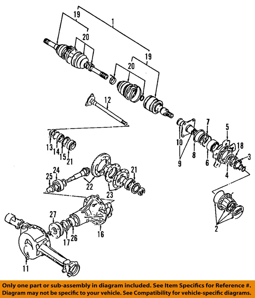 Chevrolet GM OEM 99-04 Tracker Rear Differential-Front Pinion Bearing 91176666 - Image 1 of 1