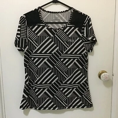 Fila Sport Womens Shirt Size 12 Black and White Foto 1 de 4