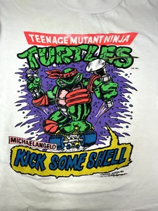 Rare Vintage Teenage Mutant Ninja Turtles Shirt Michaelangelo 1989 Kids Size 10 - Picture 1 of 6