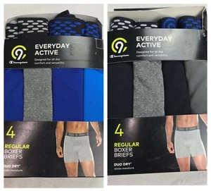 Men's Boxer Briefs 4pk - C9 Champion - Black/Gray or Gray/Blue - UN8 - Picture 1 of 7