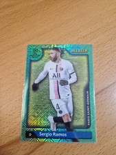 Topps Merlin Soccer Insert Chrome Sergio Ramos Green Mojo 99 Seville Paris PSG