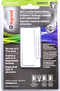 Multi-Location Remote Light Switch LED Dimmer HMRWCCV4 Legrand radiant® White - Picture 1 of 8