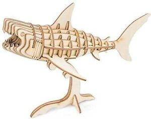  Shark 3D Wooden Laser Cut Puzzle Kit by Rolife-Robotimes Build Your Own NIP