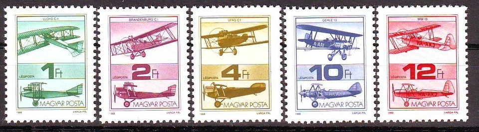 HUNGARY - 1988. AIR. Hungarian Biplanes - MNH - Image 1 of 1